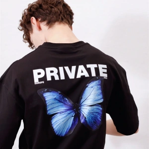 Unisex Private Siyah Tshirt