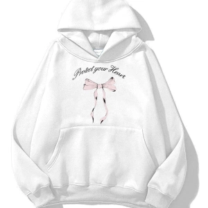 Unisex Protect Your Heart Sweatshirt Beyaz