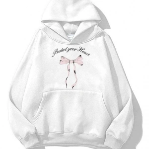 Unisex Protect Your Heart Sweatshirt Beyaz