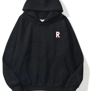 Unisex R Harfli Siyah Sweatshirt