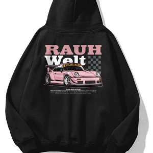 Unisex Rauh Welt Sweatshirt Siyah