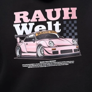 Unisex Rauh Welt Sweatshirt Siyah