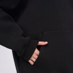 Unisex Rauh Welt Sweatshirt Siyah