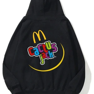 Unisex Renkli Cactusjack Siyah Sweatshirt