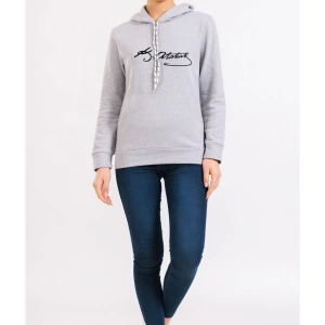 Unisex Renkli Kemal Atatürk Imzalı Kapüşonlu Sevgili Kombin Sweatshirt