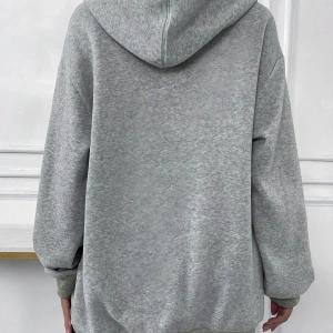 Unisex Renkli Oversize Kapüşonlu Fermuarlı Hırka