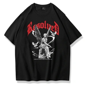 Unisex Resolved Tshirt Siyah
