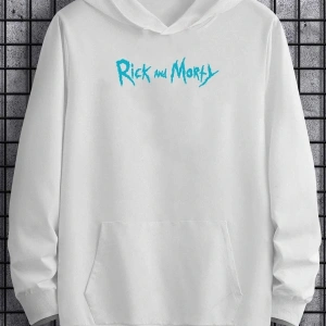 Unisex Rick And Morty Baskılı Sweatshirt TY-siyah-rickmorty
