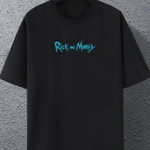 Unisex Rick And Morty Baskılı T-shirt