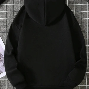 Unisex Ritim Baskılı Kapüşonlu Sweatshirt Siyah