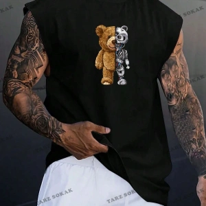 Unisex  ROBOKİT BASKILI KOLSUZ