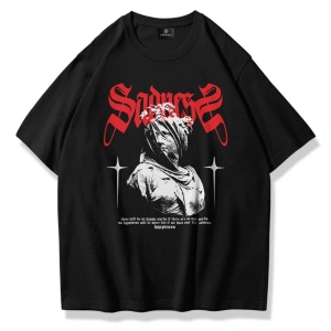 Unisex Sadness Tshirt Siyah