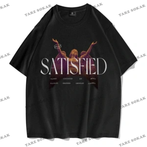 Unisex Satisfied Siyah