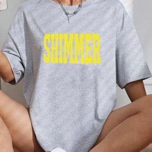 Unisex Shimmer Baskılı T-shirt