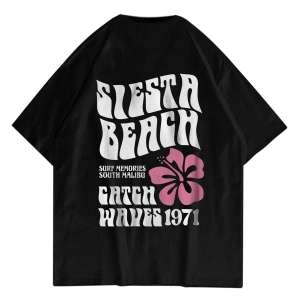 Unisex Siesta Beach Beyaz Tshirt