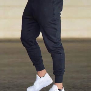 Unisex Siyah 2 Iplik Ribanlı Eşofman