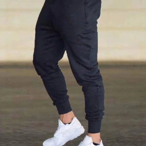 Unisex Siyah 2 Iplik Ribanlı Eşofman