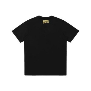 Unisex Siyah Ananas Baskılı Bisiklet Yaka Tshirt