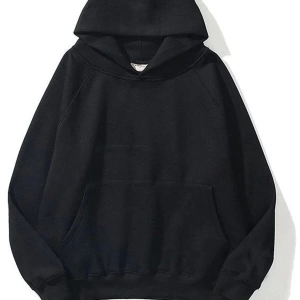 Unisex Siyah Basic Sweatshirt