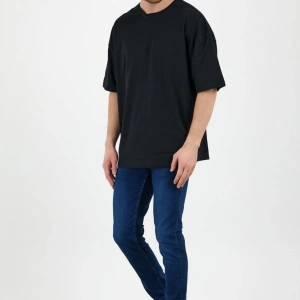 Unisex Siyah Beyaz Oversize Bol Kesim Basic 2 Li Paket Tshirt