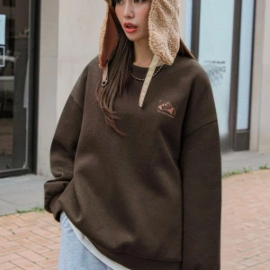 Unisex Siyah Bhvr Baskılı Sweatshirt TYC00550538776
