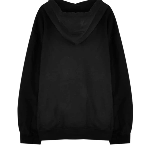 Unisex Siyah CEC Baskılı Oversize Kapüşonlu Hırka