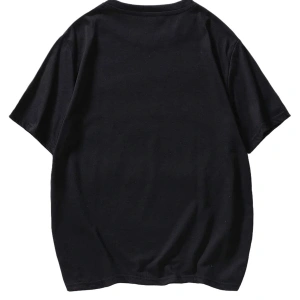 Unisex Siyah Einstein Baskılı Oversize Tişört