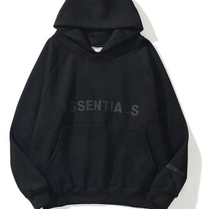 Unisex Siyah Essentials Sweatshirt