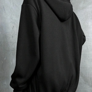 Ünisex Siyah Fermuarlı Oversize Sweatshirt NEW YORK21