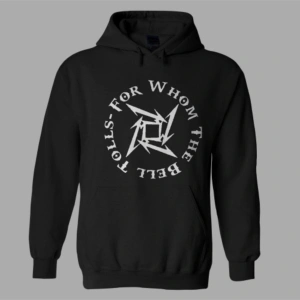 Unisex Siyah Metallica For Whom The Bell Tolls Hoodie