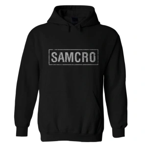 Unisex Siyah Samcro Sons Of Anarchy Sırt Baskılı Sweatshirt