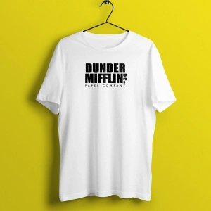 Unisex Siyah The Office Baskılı T-shirt