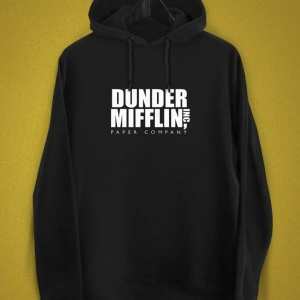 Unisex Siyah The Office- Dunder Mıfflın Baskılı Sweatshirt