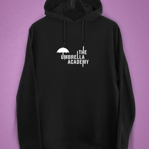 Unisex Siyah The Umbrella Academy Baskılı Sweatshirt