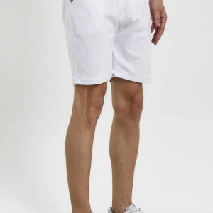 Unisex Slim Fitt Beyaz 2 Iplik Yazlık Ince Spor Şort