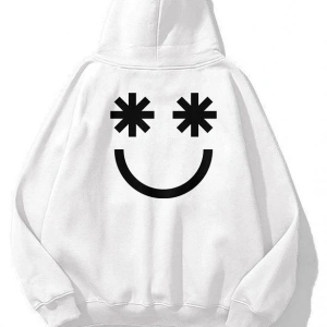 Unisex Smiley Sweatshirt Beyaz
