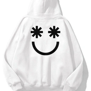 Unisex Smiley Sweatshirt Beyaz