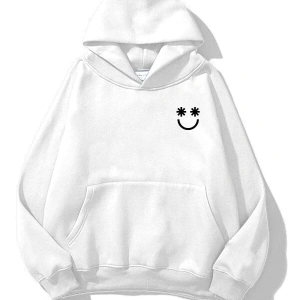 Unisex Smiley Sweatshirt Beyaz