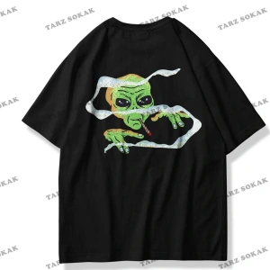 Unisex Smoking Alien Tshirt