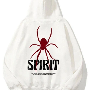 Unisex Spirit Sweatshirt Hoodie Beyaz