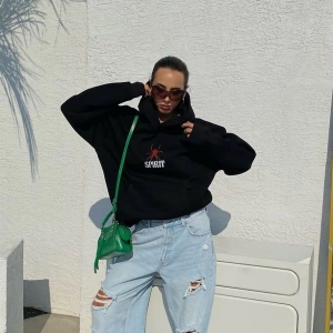 Unisex Spirit Sweatshirt Hoodie Siyah
