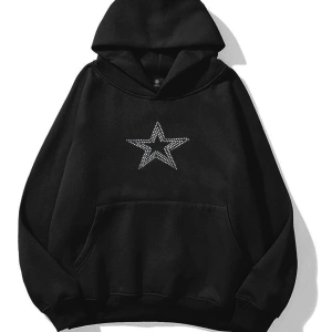 Unisex Star Stroke Taş Baskılı Sweatshirt