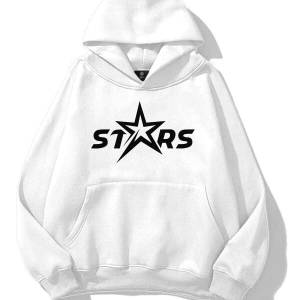 Unisex Stars Sweatshirt Beyaz