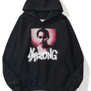 Unisex Strong Sweatshirt Hoodie Siyah