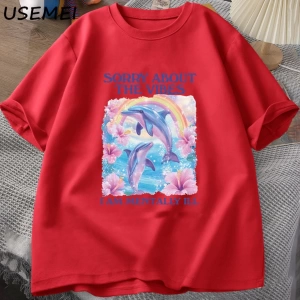Unisex T Shirt T-shirt Komik Zihinsel Tshirt Pamuk Kısa Kol