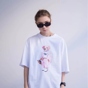 Unisex Teddy Beyaz Tshirt