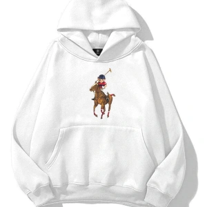 Unisex Teddy Horse Sweatshirt Beyaz