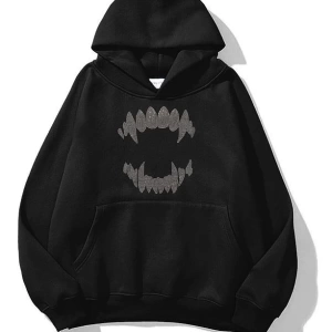 Unisex Teeth Sweatshirt Siyah