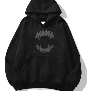 Unisex Teeth Taş Baskılı Sweatshirt