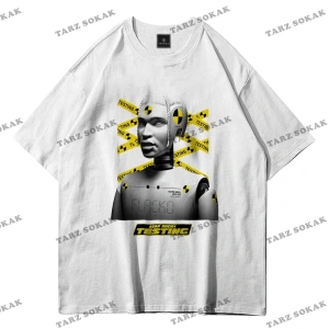 Unisex Testing Asap Rocky Beyaz T